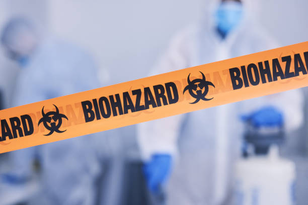 Professional Biohazard Cleanup technician working in Pennville, IN